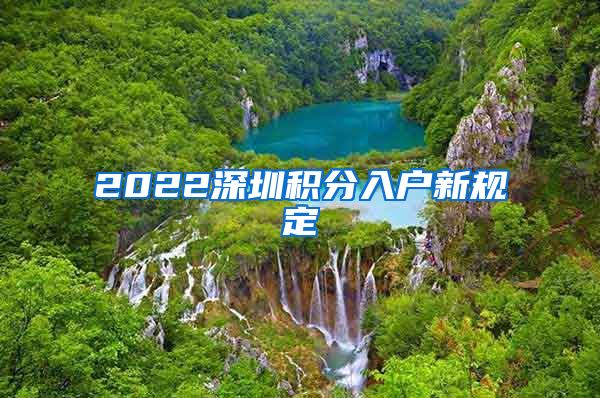 2022深圳积分入户新规定