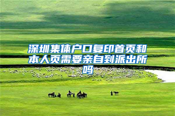 深圳集体户口复印首页和本人页需要亲自到派出所吗