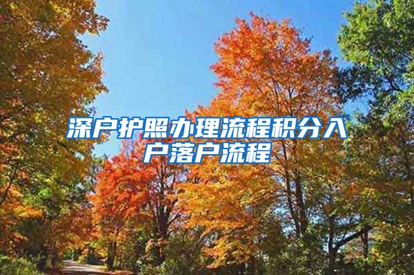 深户护照办理流程积分入户落户流程