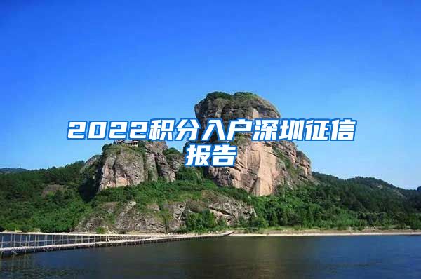2022积分入户深圳征信报告