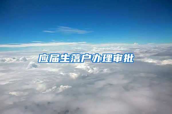 应届生落户办理审批