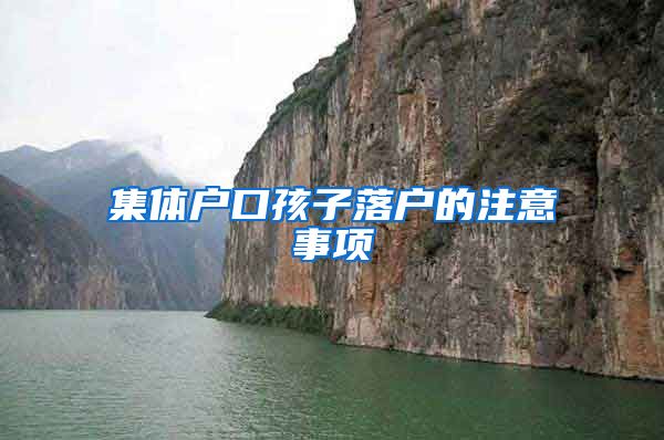 集体户口孩子落户的注意事项