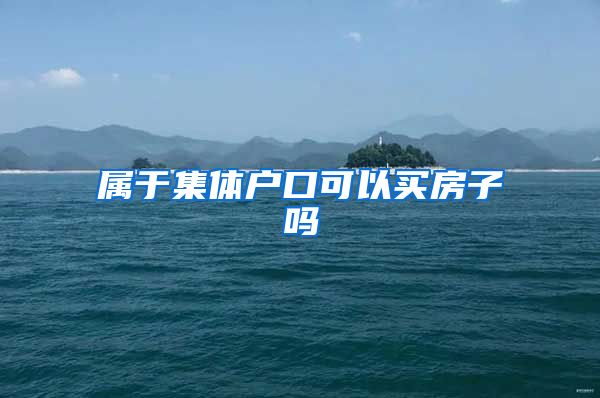 属于集体户口可以买房子吗