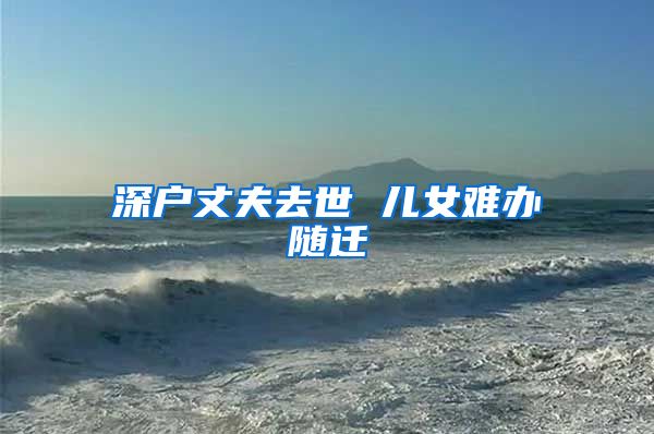深户丈夫去世 儿女难办随迁