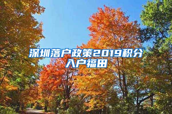 深圳落户政策2019积分入户福田