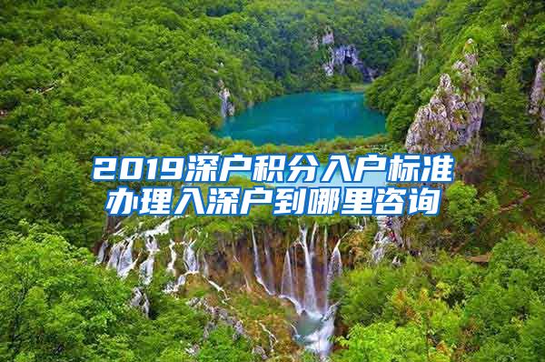 2019深户积分入户标准办理入深户到哪里咨询