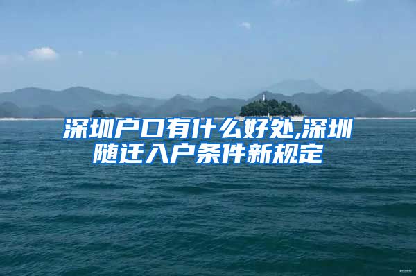 深圳户口有什么好处,深圳随迁入户条件新规定