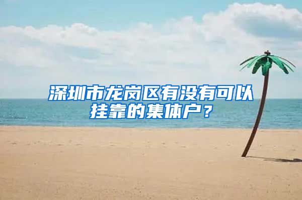 深圳市龙岗区有没有可以挂靠的集体户？