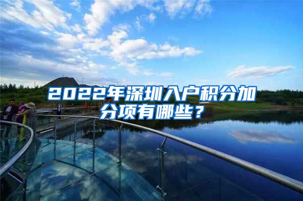 2022年深圳入户积分加分项有哪些？