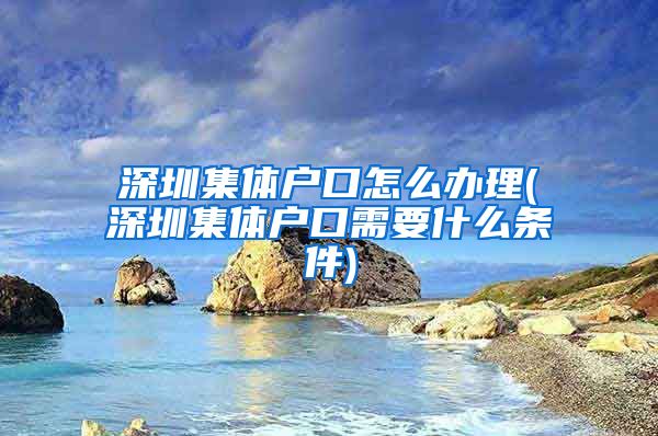深圳集体户口怎么办理(深圳集体户口需要什么条件)