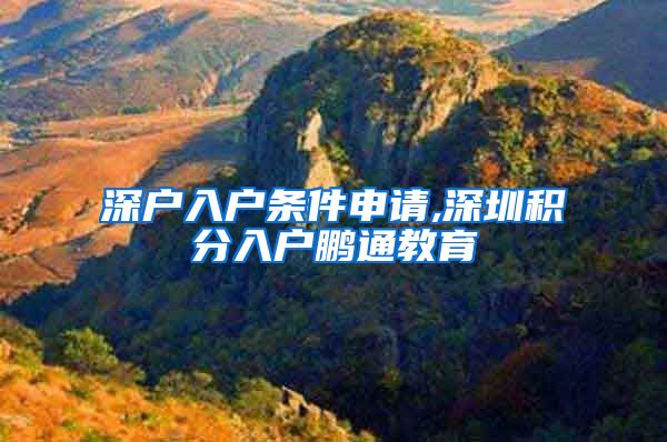 深户入户条件申请,深圳积分入户鹏通教育