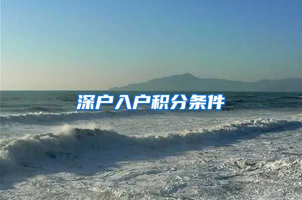 深户入户积分条件