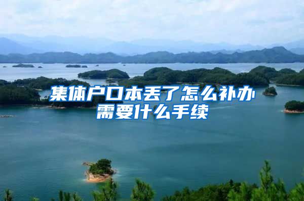 集体户口本丢了怎么补办需要什么手续