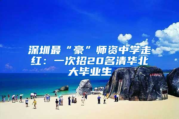 深圳最“豪”师资中学走红：一次招20名清华北大毕业生