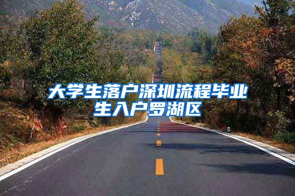 大学生落户深圳流程毕业生入户罗湖区