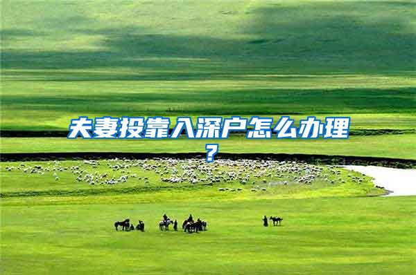 夫妻投靠入深户怎么办理？