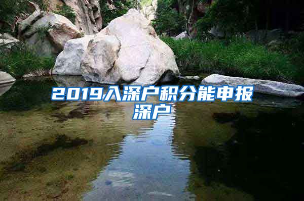 2019入深户积分能申报深户