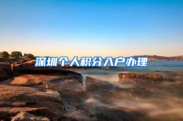 深圳个人积分入户办理