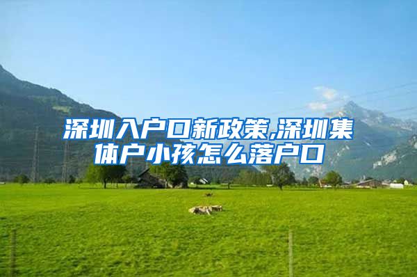 深圳入户口新政策,深圳集体户小孩怎么落户口