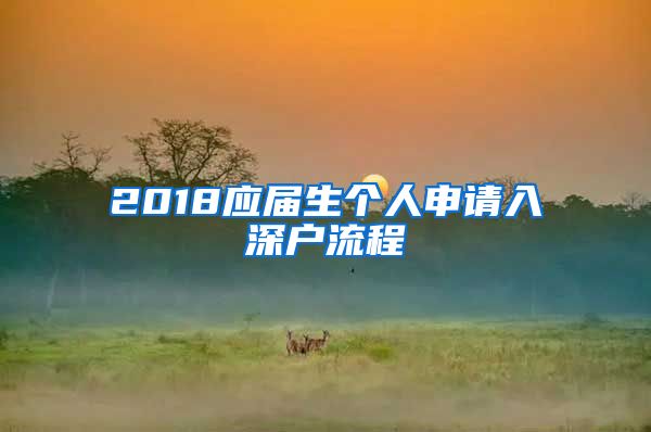 2018应届生个人申请入深户流程