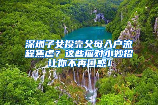 深圳子女投靠父母入户流程焦虑？这些应对小妙招让你不再困惑！