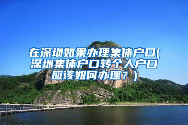 在深圳如果办理集体户口(深圳集体户口转个人户口应该如何办理？)