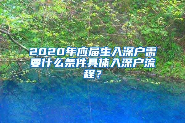 2020年应届生入深户需要什么条件具体入深户流程？