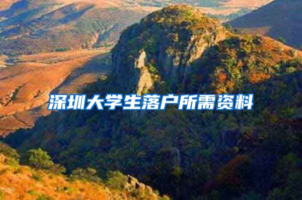 深圳大学生落户所需资料