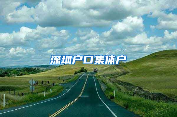 深圳户口集体户