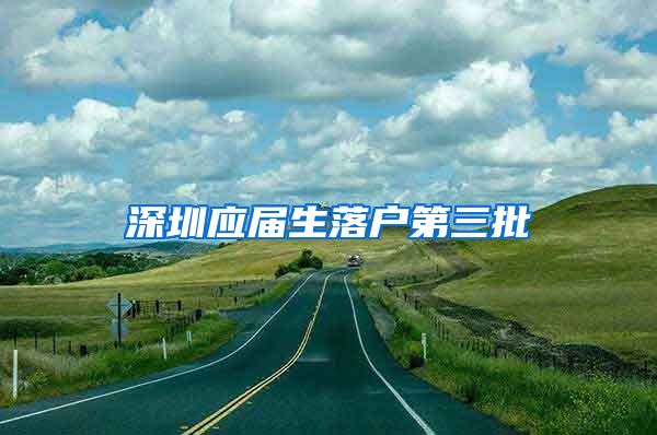 深圳应届生落户第三批