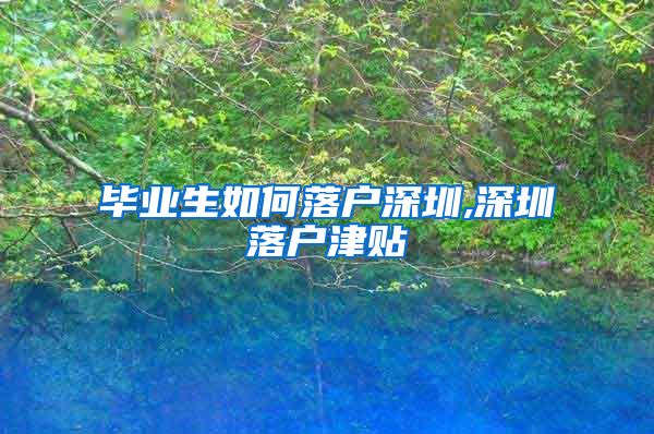 毕业生如何落户深圳,深圳落户津贴