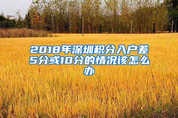 2018年深圳积分入户差5分或10分的情况该怎么办