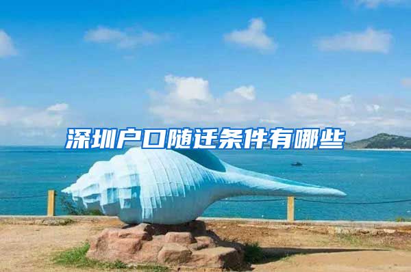 深圳户口随迁条件有哪些