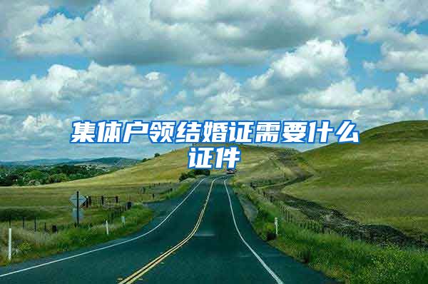 集体户领结婚证需要什么证件