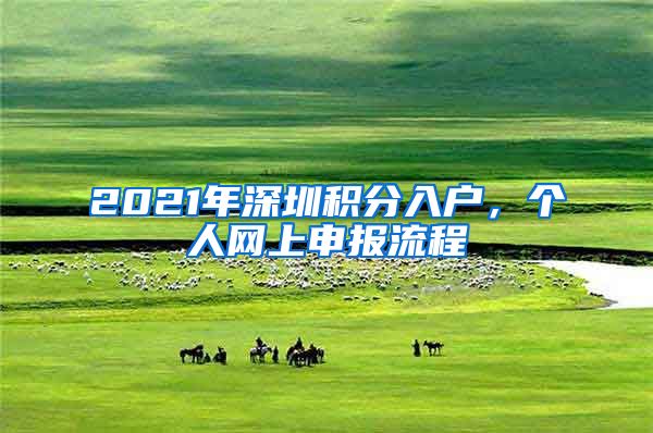 2021年深圳积分入户，个人网上申报流程