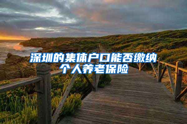 深圳的集体户口能否缴纳个人养老保险