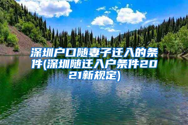 深圳户口随妻子迁入的条件(深圳随迁入户条件2021新规定)