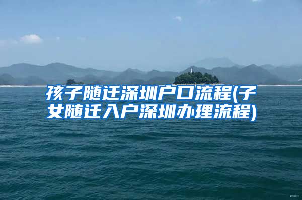 孩子随迁深圳户口流程(子女随迁入户深圳办理流程)