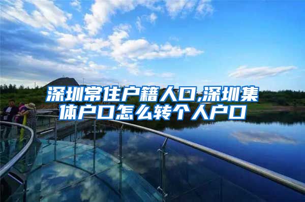 深圳常住户籍人口,深圳集体户口怎么转个人户口