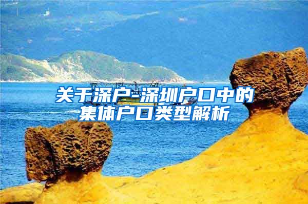 关于深户-深圳户口中的集体户口类型解析