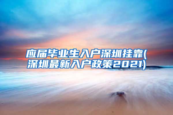 应届毕业生入户深圳挂靠(深圳最新入户政策2021)