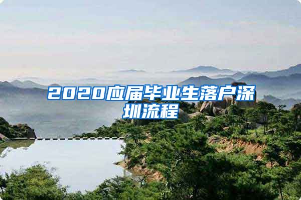 2020应届毕业生落户深圳流程