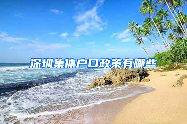 深圳集体户口政策有哪些