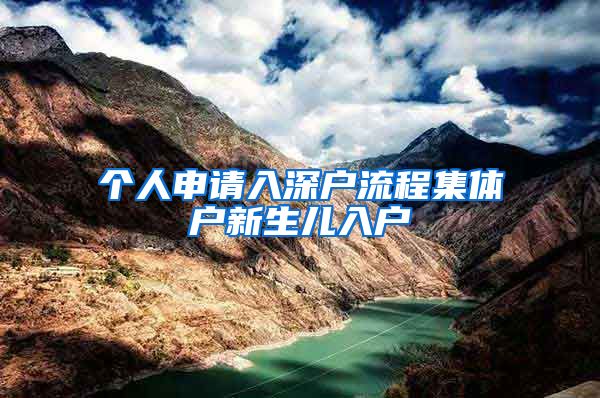个人申请入深户流程集体户新生儿入户