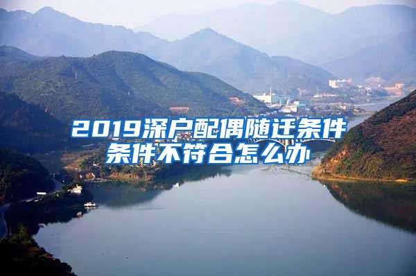 2019深户配偶随迁条件条件不符合怎么办