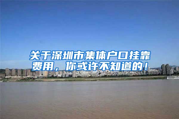 关于深圳市集体户口挂靠费用，你或许不知道的！