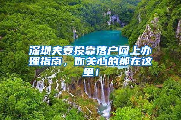 深圳夫妻投靠落户网上办理指南，你关心的都在这里！