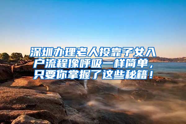 深圳办理老人投靠子女入户流程像呼吸一样简单，只要你掌握了这些秘籍！