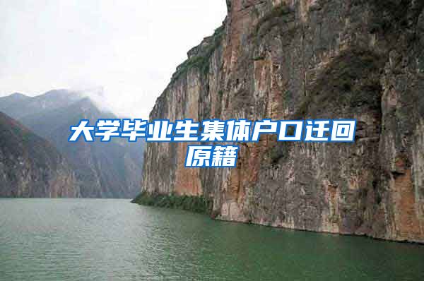 大学毕业生集体户口迁回原籍