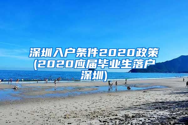深圳入户条件2020政策(2020应届毕业生落户深圳)